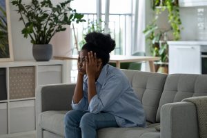 Shows a woman implementing strategies from a couples therapist in Atlanta, GA. Represents how black relationship counseling atlanta ga can help.