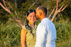 A couple shares a tender golden hour moment outdoors, representing the reconnection that christian marriage counseling in decatur, ga and decatur marriage counseling can help couples rediscover.